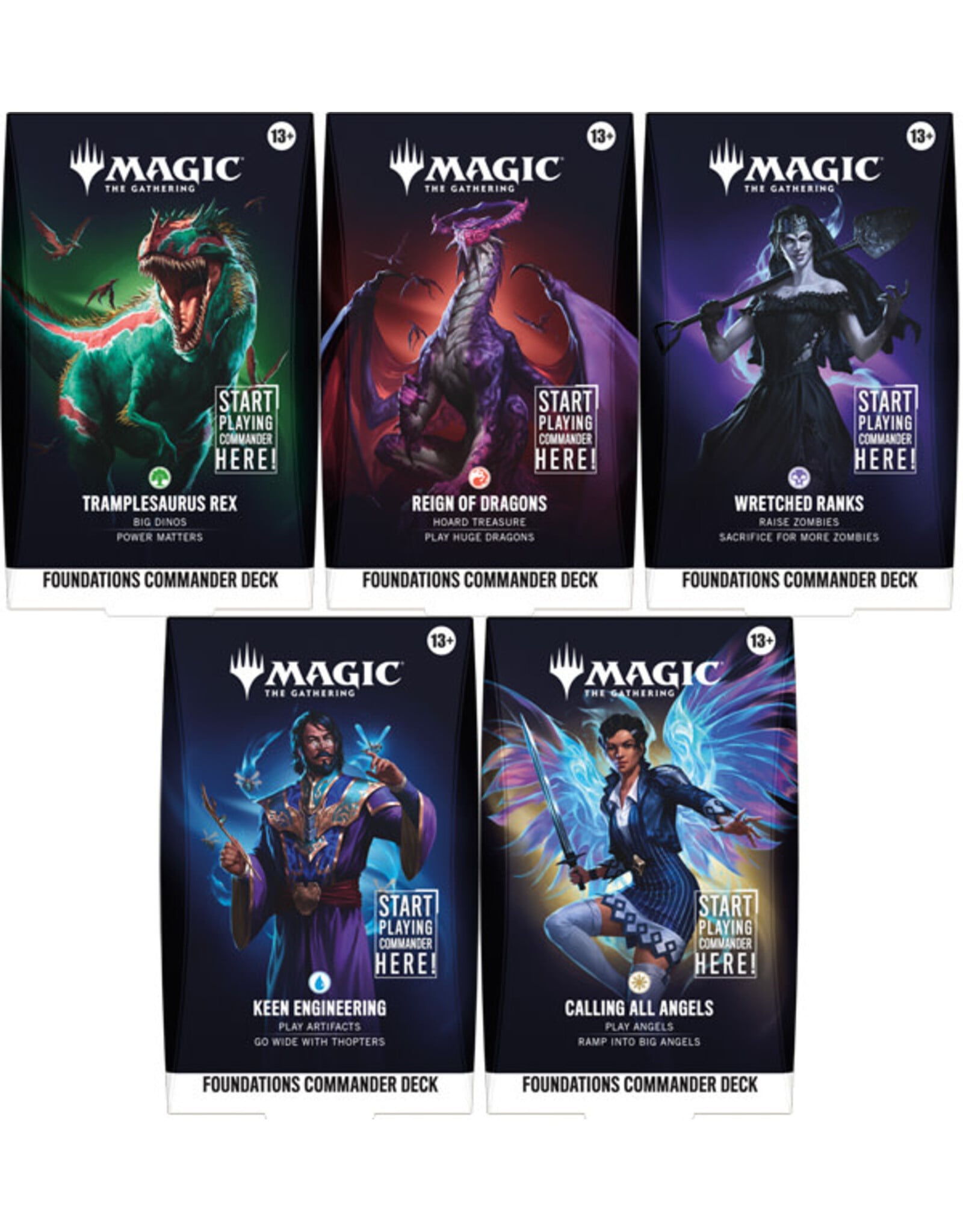 Magic Foundations Commander Deck Set (5)