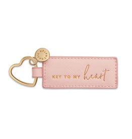 Katie Loxton Katie Loxton Sentiment Heart Keyring- Blush Pink Key to my Heart