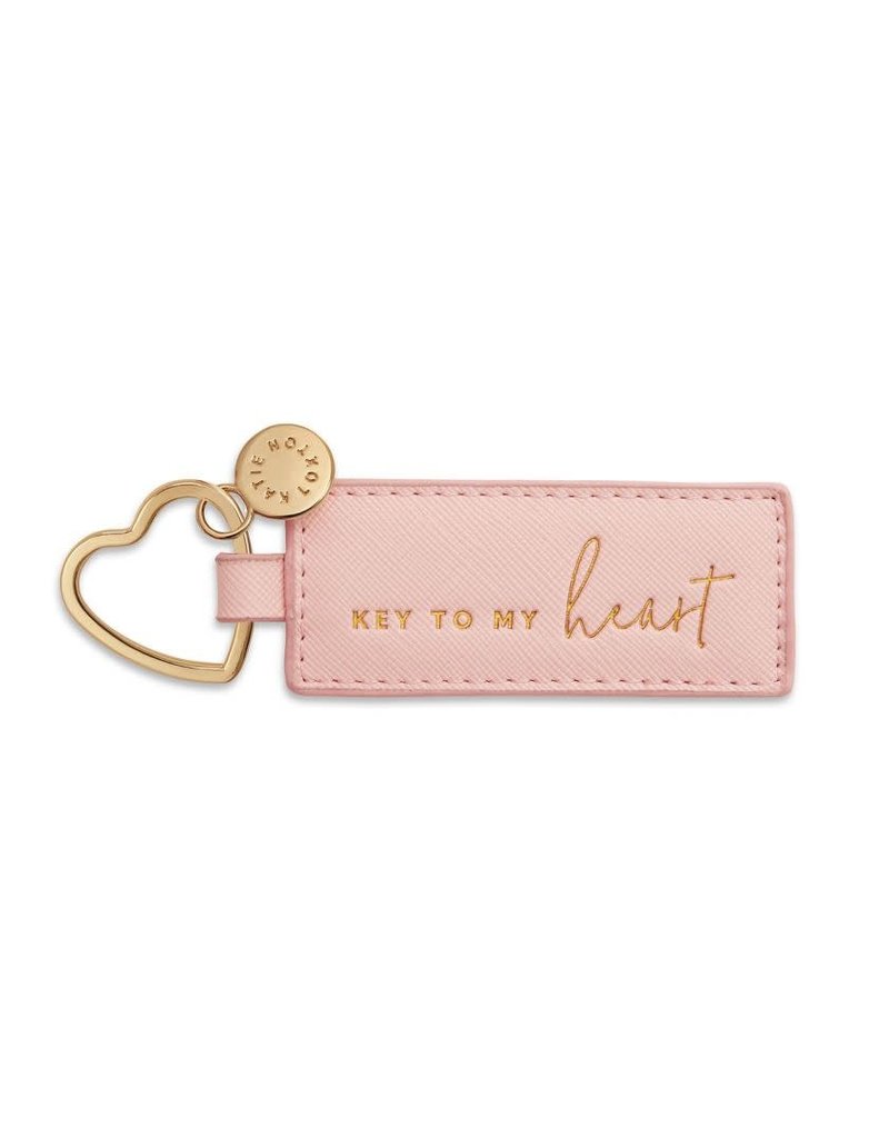 Katie Loxton Katie Loxton Sentiment Heart Keyring- Blush Pink Key to my Heart