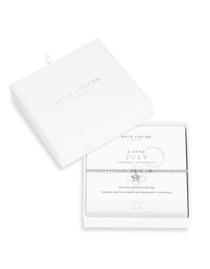 A Littles & Co. A Littles & Co. Birthstone Bracelet July Sunstone- Silver