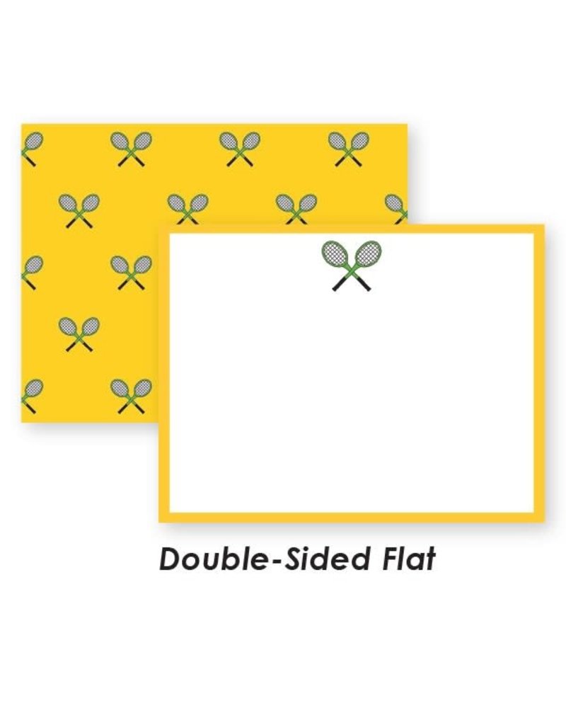 Double Sided Flat Notecards (10) Tennis