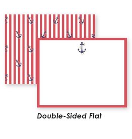 Double Sided Flat Notecards (10) Anchor