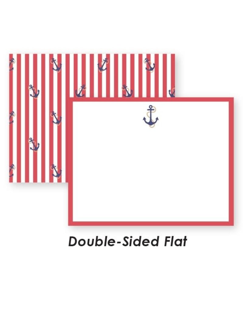 Double Sided Flat Notecards (10) Anchor