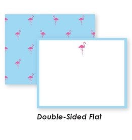 Double Sided Flat Notecards (10) Flamingo
