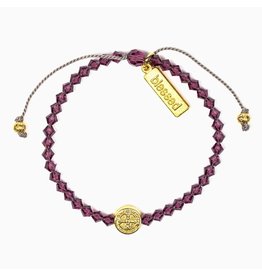 My Saint My Hero MSMH Birthday Blessing Bracelet February - Gold