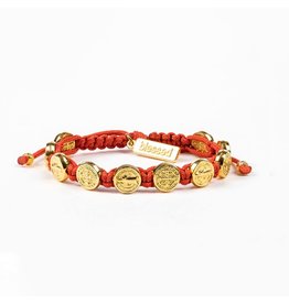 My Saint My Hero MSMH Blessing Bracelet Gold/Coral