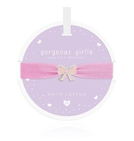 Katie Loxton Katie Loxton Children's Hair Tie Bracelet- Gorgeous Girlie Bow Lilac