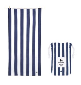 Dock & Bay Quick Dry Towel Large Striped Whitsunday Navy