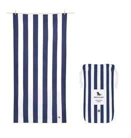 Quick Dry Towel XLG Striped Whitsunday Navy