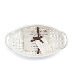 Demdaco Gatherings Ceramic Bread Basket w Towel