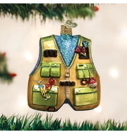 Old World Christmas Ornament Fishing Vest