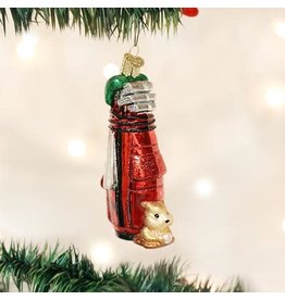 Old World Christmas Ornament Golf Bag with Gopher