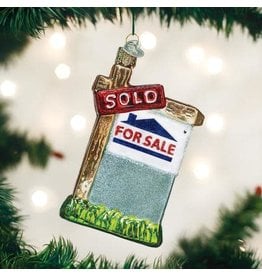 Old World Christmas Ornament Realty Sign