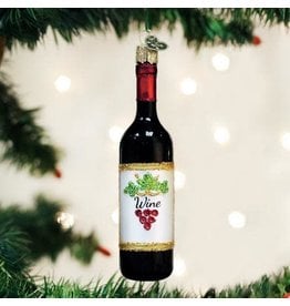 Old World Christmas Ornament Red Wine Bottle