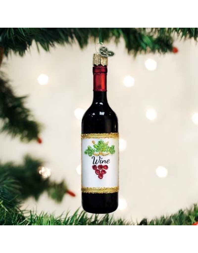 Old World Christmas Old World Christmas Ornament Red Wine Bottle