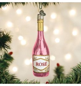 Old World Christmas Ornament Rose' Bottle