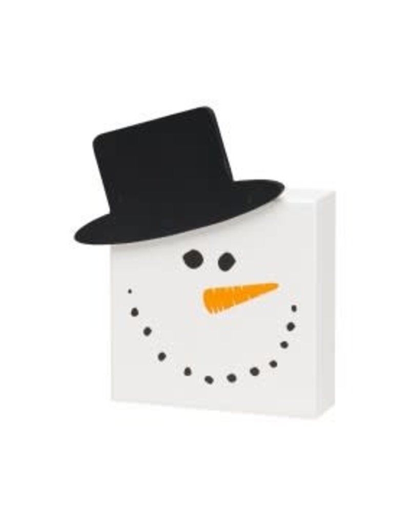 Holiday Box Sign Snowman 3D