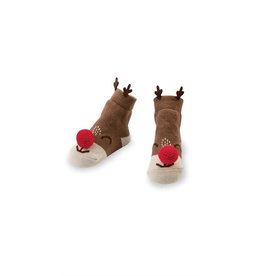 Mud Pie Holiday Reindeer Rattle Toe Socks