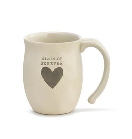 Demdaco Demdaco Heart Mug Sisters Forever