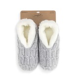 Demdaco Chenille Slippers Gray Small