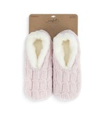 Demdaco Chenille Slippers Blush Small