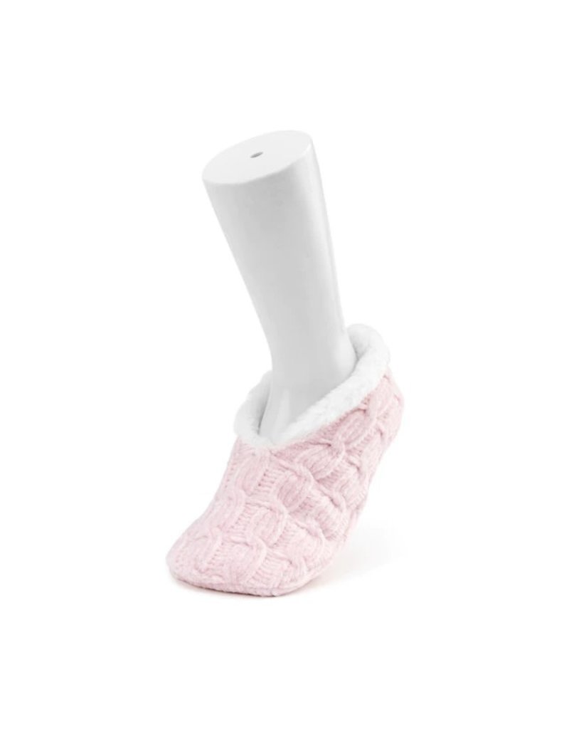 Demdaco Chenille Slippers Blush Small