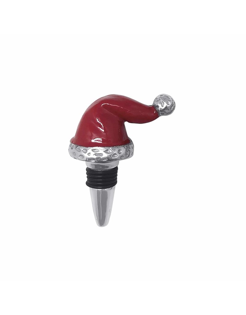 Mariposa Mariposa Bottle Stopper - Red Santa Hat