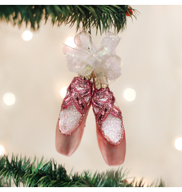 Old World Christmas Ornament Pair of Ballet Slippers