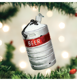 Old World Christmas Ornament Aluminum Beer Keg