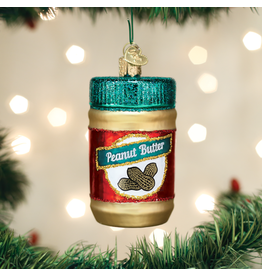 Old World Christmas Ornament Jar of Peanut Butter