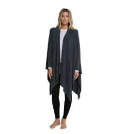 Barefoot Dreams Barefoot Dreams Cozy Chic light Heathered Weekend Wrap Black