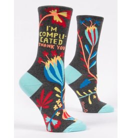 Blue Q Blue Q Women's Crew Socks I'm Complicated