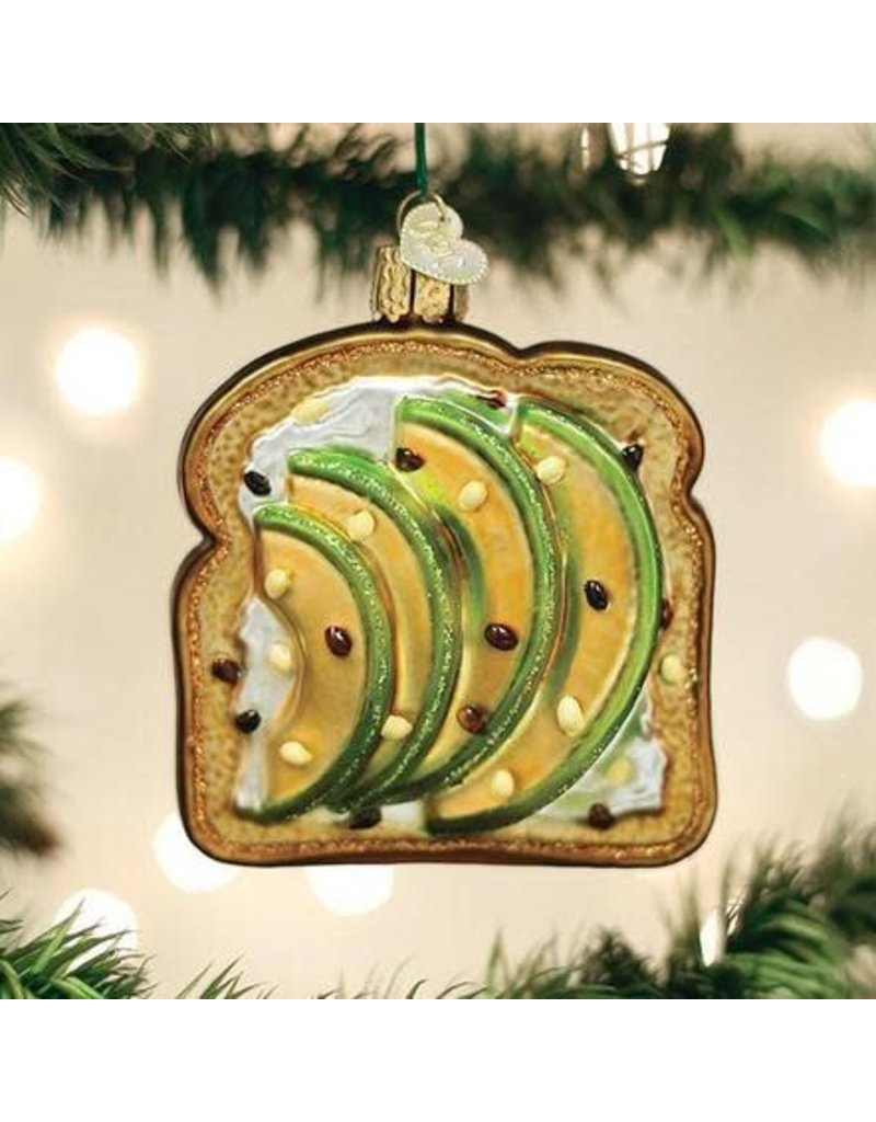 Old World Christmas Ornament Avocado Toast