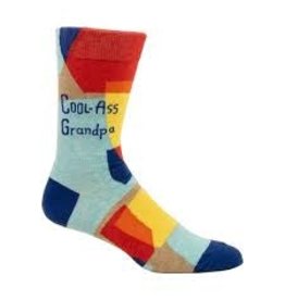 Blue Q Blue Q Men's Crew Socks Cool-Ass Grandpa