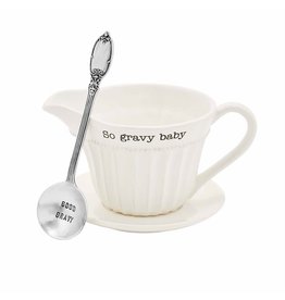 Mud Pie Circa Thanksgiving So Gravy Boat Set