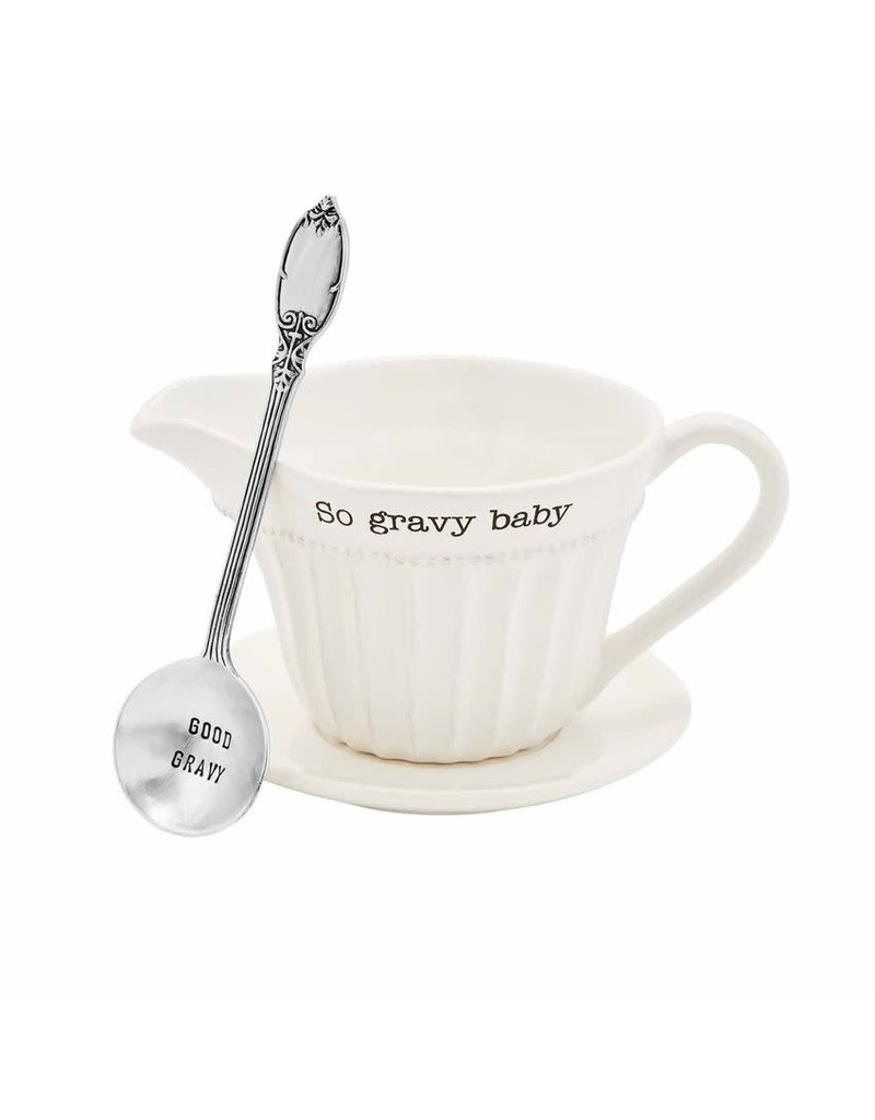 Mud Pie Circa Thanksgiving So Gravy Boat Set