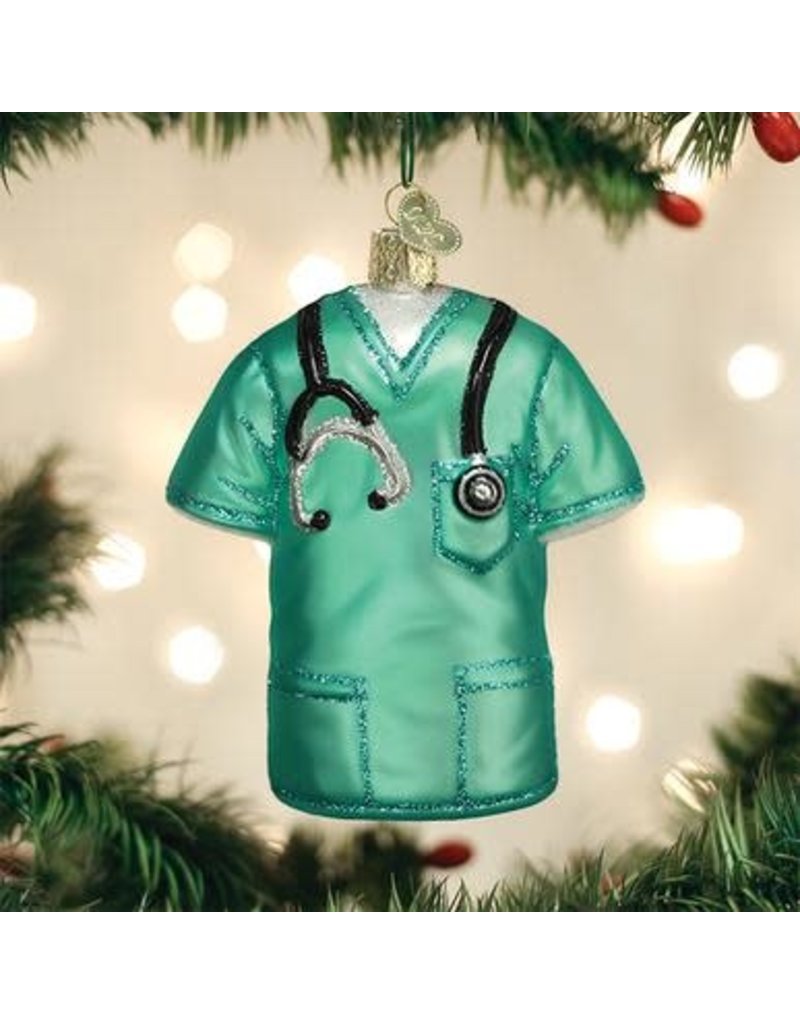 Old World Christmas Ornament Scrubs