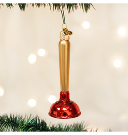 Old World Christmas Ornament Toilet Plunger
