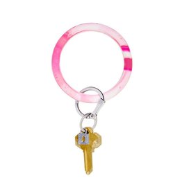 Big O Silicone Keyring Tickled Pink Marble