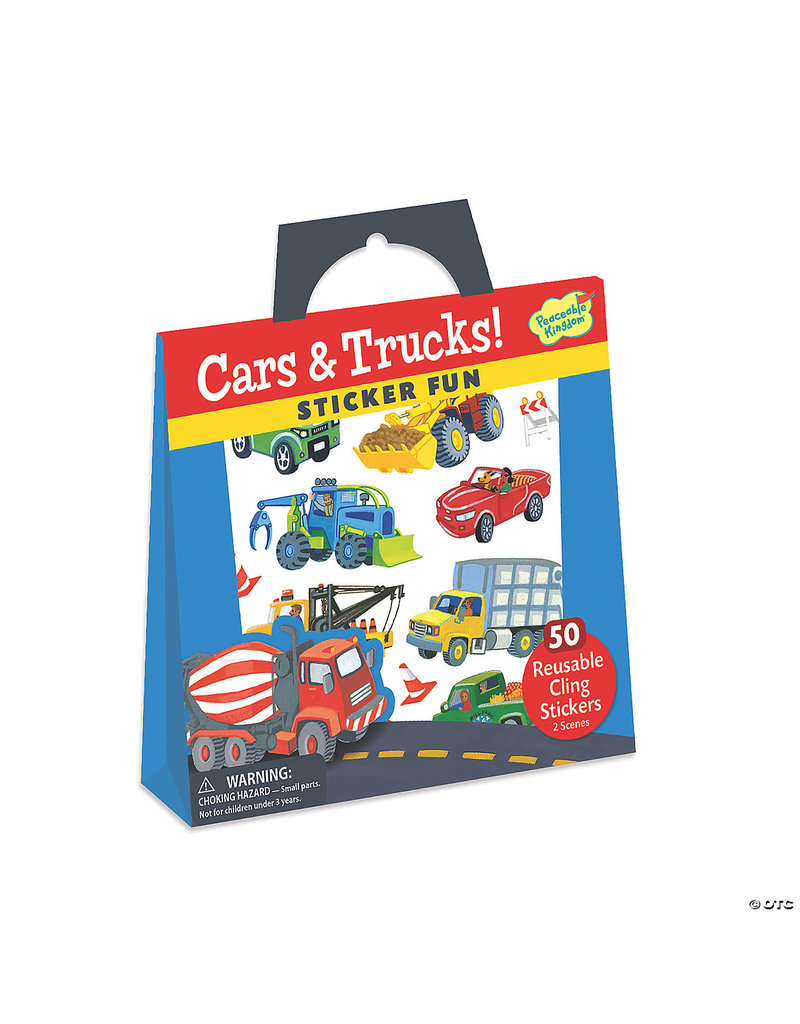 M/PK Sticker Tote- Cars and Trucks