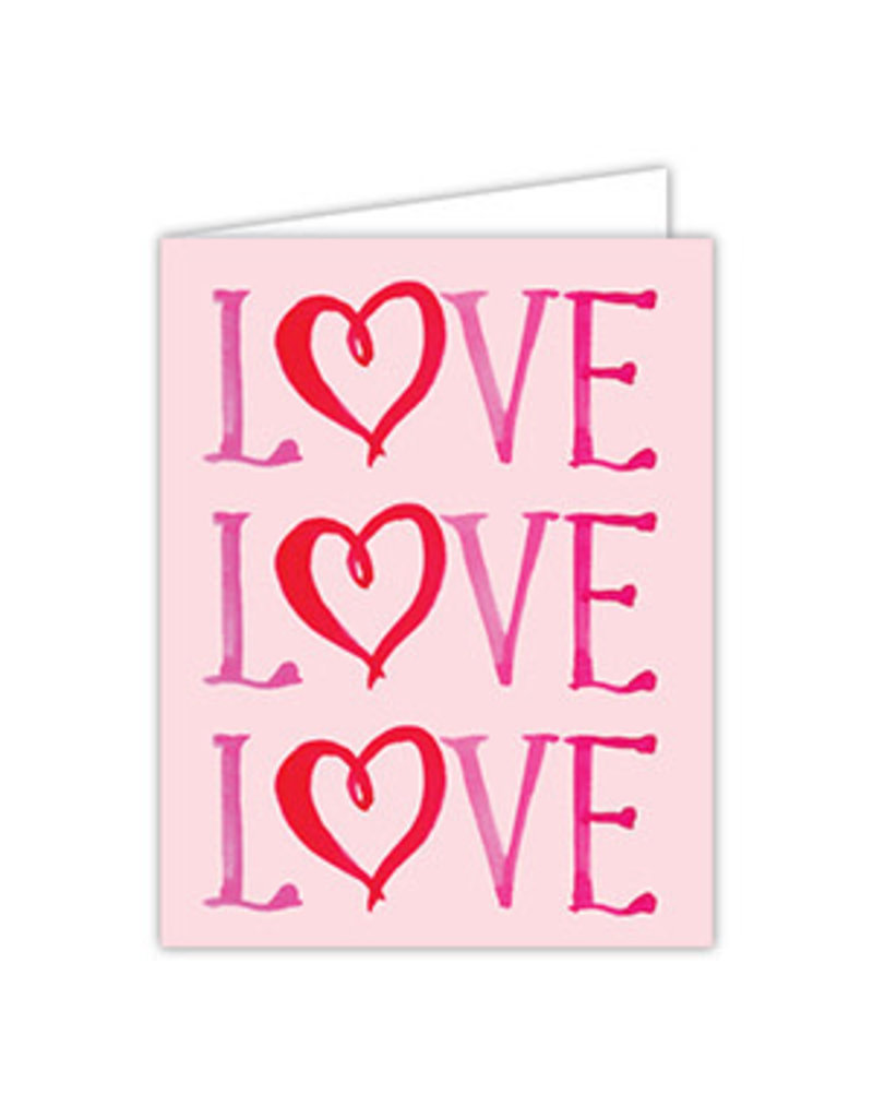 Greeting Card Valentine- LOVE LOVE LOVE