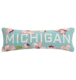 Michigan Hook Pillow Floral