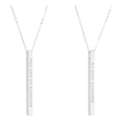 MantraBand Necklace You Are My Sunshine- Silver