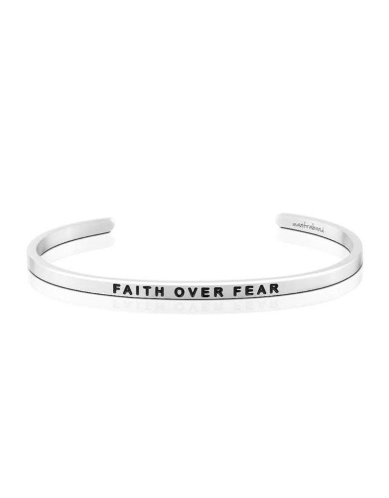 MantraBand Bracelet Faith Over Fear- Silver