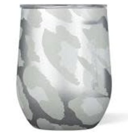 Corkcicle Corkcicle Stemless Wine Glass- 12oz Snow Leopard