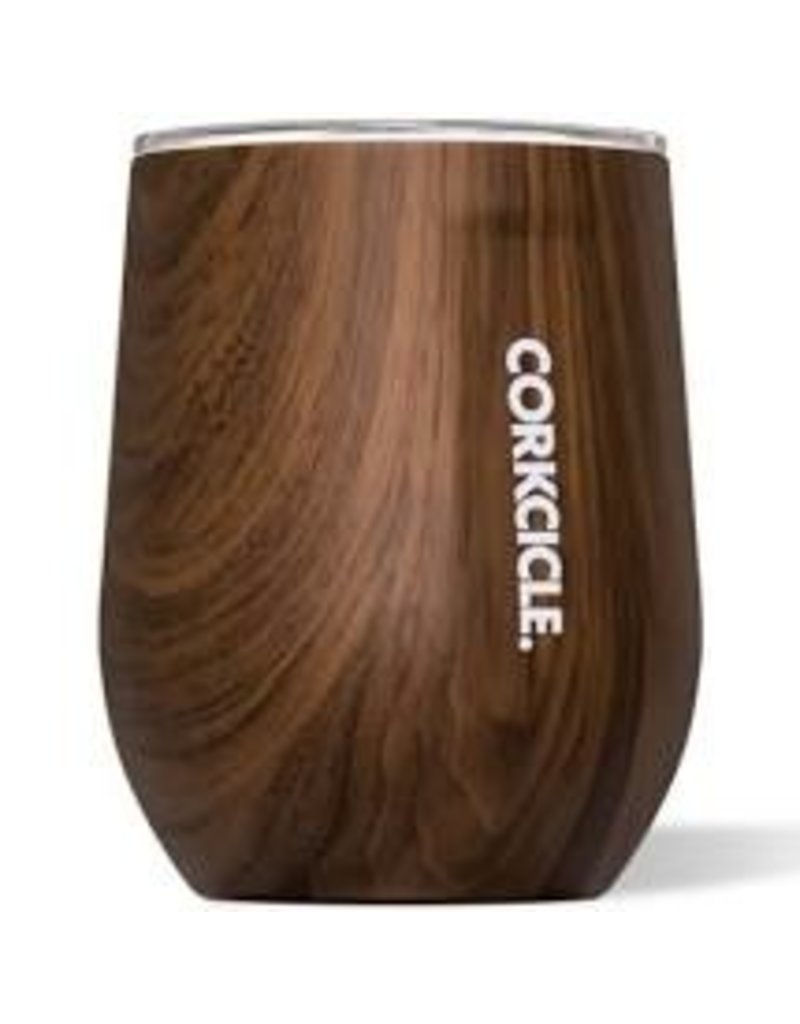 Corkcicle Corkcicle Stemless Wine Glass- 12oz Walnut Wood