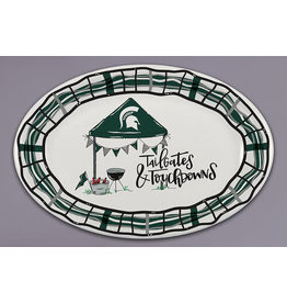 Magnolia Lane Melamine Oval Platter MSU