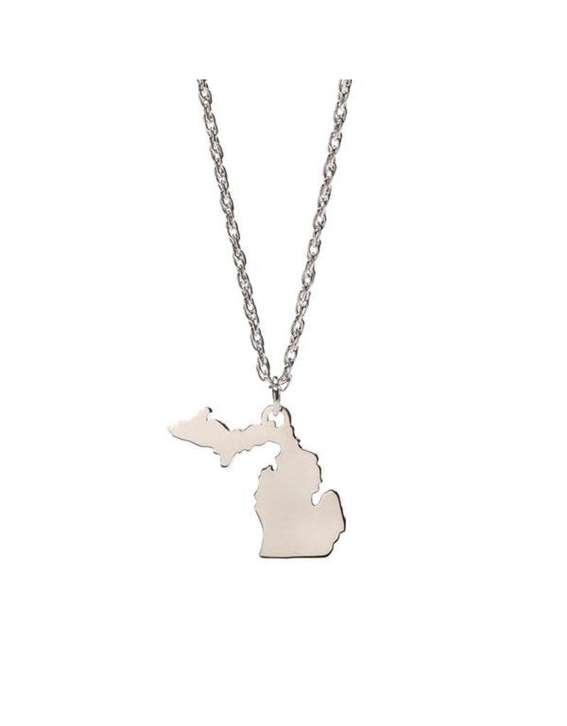 Stone Armory State of Michigan Necklace Silver