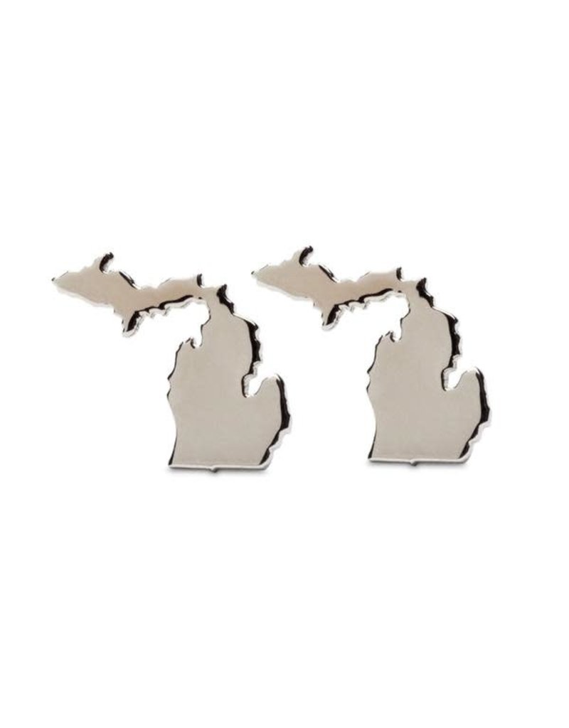 Stone Armory State of Michigan Earrings Silver