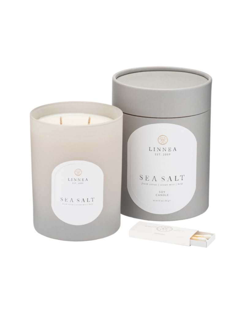 Linneas Lights Double Wick Candle Sea Salt